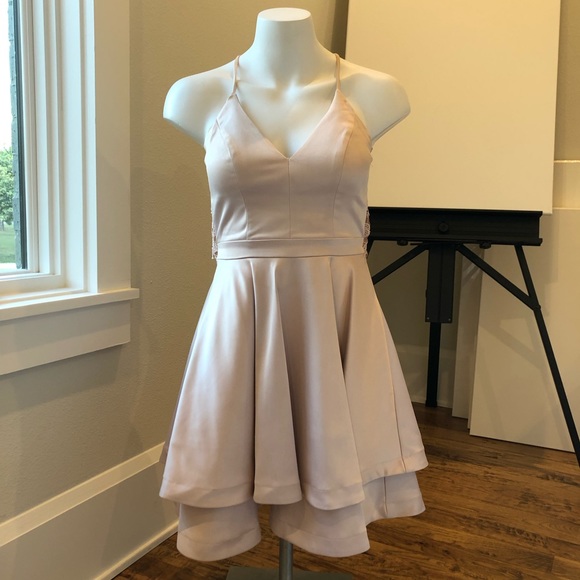 Sequin Hearts Hoco Party Dress 3 Light Pink Sweatheart neck full skirt - Picture 3 of 10